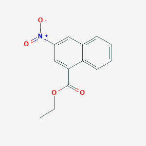 molecular formula C13H11NO4 B8579783 Ethyl 3-nitro-1-naphthoate 