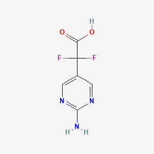 molecular formula C6H5F2N3O2 B8579788 5-Pyrimidineacetic acid, 2-amino-alpha,alpha-difluoro- 