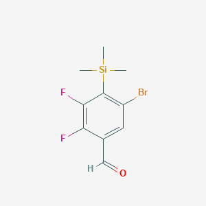 molecular formula C10H11BrF2OSi B8579825 5-Bromo-2,3-difluoro-4-(trimethylsilyl)benzaldehyde 