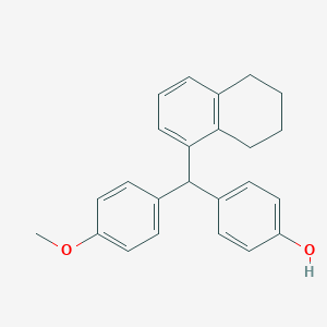 molecular formula C24H24O2 B8579852 (4-Methoxyphenyl)-(4-hydroxyphenyl)-5,6,7,8-tetrahydronaphth-1-yl-methane CAS No. 586949-92-0