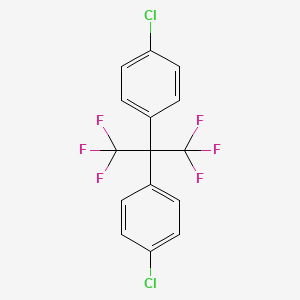 molecular formula C15H8Cl2F6 B8579927 1,1'-(1,1,1,3,3,3-Hexafluoropropane-2,2-diyl)bis(4-chlorobenzene) CAS No. 88964-96-9