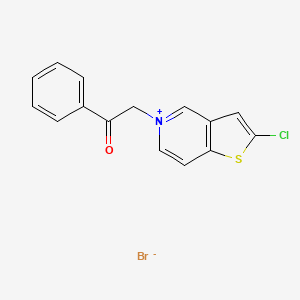 2-Chloro-5-phenacylthieno(3,2-c)pyridinium bromide