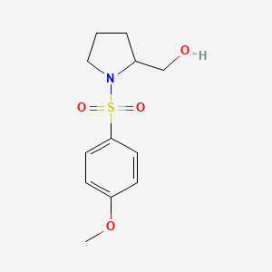 molecular formula C12H17NO4S B8579933 1-[(4-Methoxyphenyl)sulfonyl]-2-pyrrolidinemethanol CAS No. 202751-30-2