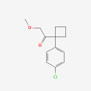 molecular formula C13H15ClO2 B8579937 1-[1-(4-Chlorophenyl)cyclobutyl]-2-methoxyethanone CAS No. 106061-27-2