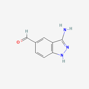 molecular formula C8H7N3O B8579943 3-amino-1H-indazole-5-carbaldehyde 
