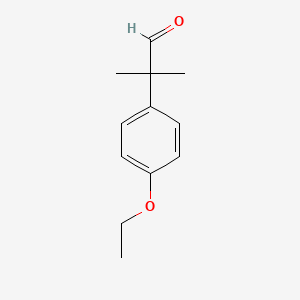 molecular formula C12H16O2 B8579951 2-(4-Ethoxyphenyl)-2-methylpropanal 