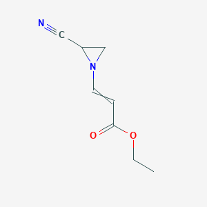 B8579956 Ethyl 3-(2-cyanoaziridin-1-yl)prop-2-enoate CAS No. 75984-90-6