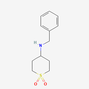 molecular formula C12H17NO2S B8579995 4-(benzylamino)tetrahydro-2H-thiopyran 1,1-dioxide 
