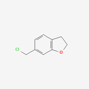 molecular formula C9H9ClO B8580087 6-(Chloromethyl)-2,3-dihydrobenzofuran 