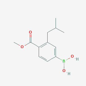 molecular formula C12H17BO4 B8580123 [3-Isobutyl-4-(methoxycarbonyl)phenyl]boronic acid 