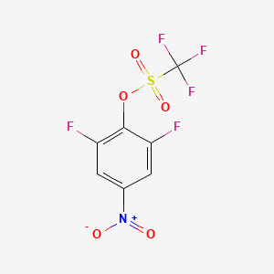 molecular formula C7H2F5NO5S B8580135 2,6-Difluoro-4-nitrophenyl trifluoromethanesulfonate CAS No. 154591-02-3