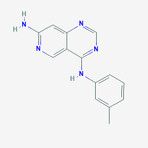 molecular formula C14H13N5 B8580167 4-N-(3-methylphenyl)pyrido[4,3-d]pyrimidine-4,7-diamine 