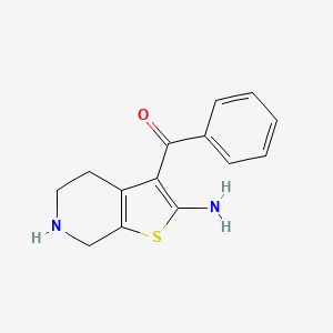 molecular formula C14H14N2OS B8580198 2-Amino-3-benzoyl-4,5,6,7-tetrahydrothieno[2,3-c]pyridine CAS No. 57226-72-9