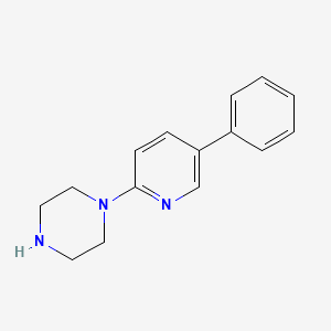 molecular formula C15H17N3 B8580236 1-(5-Phenylpyridin-2-yl)piperazine 