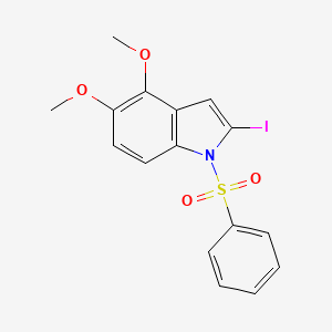 1h-Indole,2-iodo-4,5-dimethoxy-1-(phenylsulfonyl)-