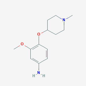 molecular formula C13H20N2O2 B8580378 3-methoxy-4-(1-methylpiperidin-4-yl)oxyaniline 