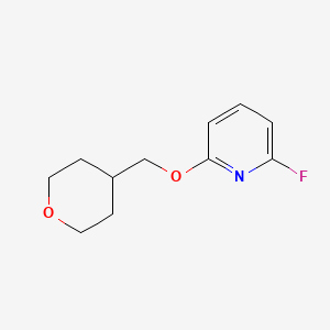 molecular formula C11H14FNO2 B8580383 2-fluoro-6-(tetrahydro-2H-pyran-4-ylmethoxy)pyridine 