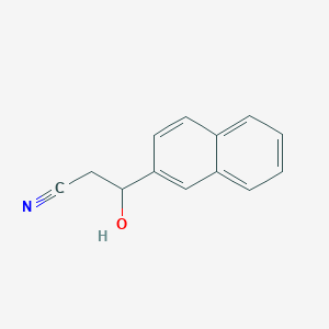 molecular formula C13H11NO B8580418 beta-Hydroxy-2-naphthalenepropanenitrile 