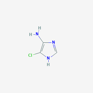 molecular formula C3H4ClN3 B8580482 4-Amino-5-chloroimidazole 