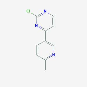 molecular formula C10H8ClN3 B8580505 2-Chloro-4-(6-methylpyridin-3-yl)pyrimidine 