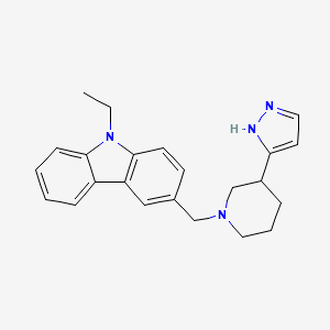 3-((3-(1H-pyrazol-5-yl)piperidin-1-yl)methyl)-9-ethyl-9H-carbazole