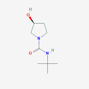 molecular formula C9H18N2O2 B8580546 (S)-N-(tert-butyl)-3-hydroxypyrrolidine-1-carboxamide 