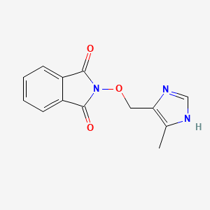 molecular formula C13H11N3O3 B8580552 2-[(5-Methyl-1H-imidazol-4-yl)methoxy]-1H-isoindole-1,3(2H)-dione CAS No. 88529-72-0