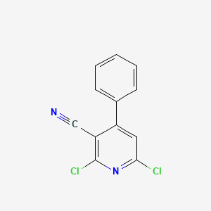 molecular formula C12H6Cl2N2 B8580578 2,6-Dichloro-4-phenylnicotinonitrile 