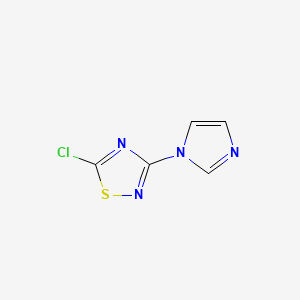molecular formula C5H3ClN4S B8580584 5-Chloro-3-(1-imidazolyl)-1,2,4-thiadiazole CAS No. 888313-69-7