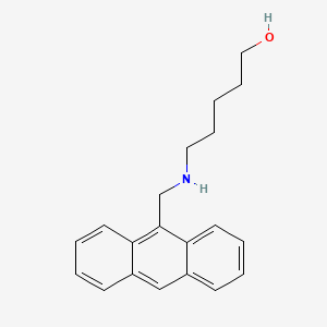 molecular formula C20H23NO B8580594 9-((5-Hydroxypentyl)aminomethyl)anthracene CAS No. 191417-53-5
