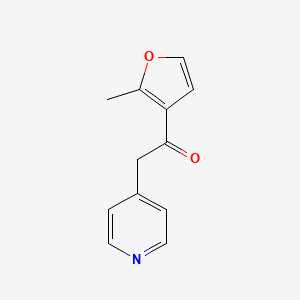 molecular formula C12H11NO2 B8580631 1-(2-Methyl-3-furanyl)-2-(4-pyridinyl)ethanone 