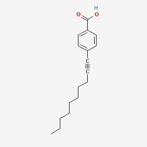 molecular formula C17H22O2 B8580652 Benzoic acid, 4-(1-decynyl)- CAS No. 118788-02-6