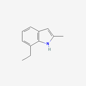 molecular formula C11H13N B8580673 2-Methyl-7-ethyl-1h-indole 