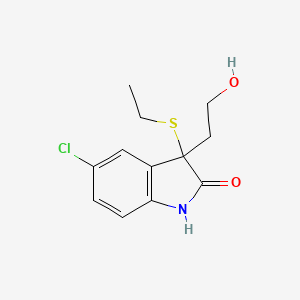 5-Chloro-3-(ethylsulfanyl)-3-(2-hydroxyethyl)-1,3-dihydro-2H-indol-2-one