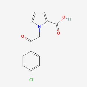 molecular formula C13H10ClNO3 B8580758 1-[2-(4-chlorophenyl)-2-oxoethyl]-1H-Pyrrole-2-carboxylic acid 
