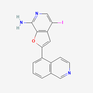 molecular formula C16H10IN3O B8580793 4-Iodo-2-(isoquinolin-5-yl)furo[2,3-c]pyridin-7-amine 