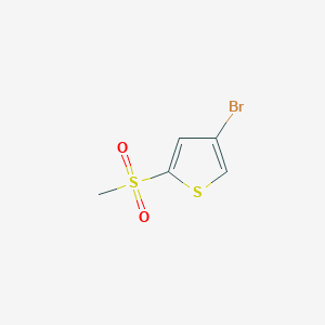 molecular formula C5H5BrO2S2 B8580816 4-Bromo-2-methanesulfonyl-thiophene 