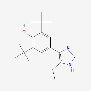 molecular formula C19H28N2O B8580835 2,6-Di-tert-butyl-4-(5-ethyl-1H-imidazol-4-yl)phenol CAS No. 84217-52-7