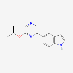 molecular formula C15H15N3O B8580870 5-(6-isopropoxy-pyrazin-2-yl)-1H-indole 