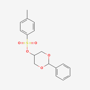 molecular formula C17H18O5S B8580877 2-Phenyl-1,3-dioxan-5-yl 4-methylbenzenesulfonate 