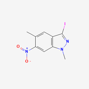 molecular formula C9H8IN3O2 B8580885 3-iodo-1,5-dimethyl-6-nitro-1H-indazole 