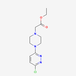 molecular formula C12H17ClN4O2 B8580893 Ethyl 2-(4-(6-chloropyridazin-3-yl)piperazin-1-yl)acetate 