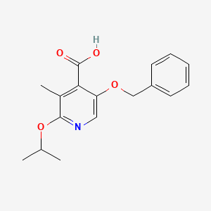 molecular formula C17H19NO4 B8580904 5-(Benzyloxy)-3-methyl-2-(propan-2-yloxy)pyridine-4-carboxylic acid 