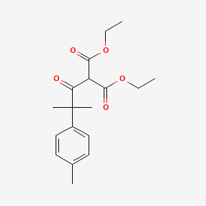 molecular formula C18H24O5 B8580910 Diethyl 2-(2-methyl-2-p-tolylpropanoyl)malonate 