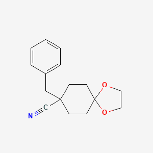 molecular formula C16H19NO2 B8580916 4-Benzyl-4-cyanocyclohexane-1-one ethylene ketal 