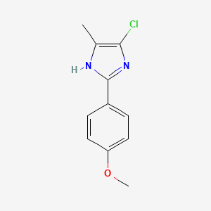 molecular formula C11H11ClN2O B8580928 5-Chloro-2-(p-methoxyphenyl)-4-methylimidazole CAS No. 102151-46-2