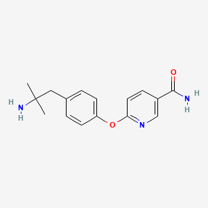 molecular formula C16H19N3O2 B8580957 6-[4-(2-Amino-2-methyl-propyl)phenoxy]-nicotinamide 
