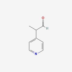 molecular formula C8H9NO B8580963 2-(Pyridin-4-yl)propanal 