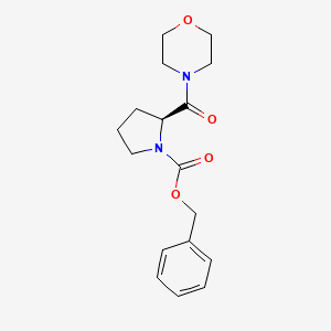 molecular formula C17H22N2O4 B8581022 N-[N-benzyloxycarbonyl-L-prolyl]morpholine 