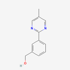 molecular formula C12H12N2O B8581045 [3-(5-Methylpyrimidin-2-yl)phenyl]methanol 